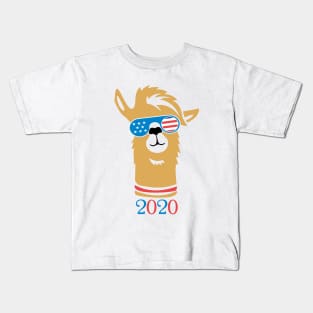 Us independence Day Lama Design Gift Kids T-Shirt